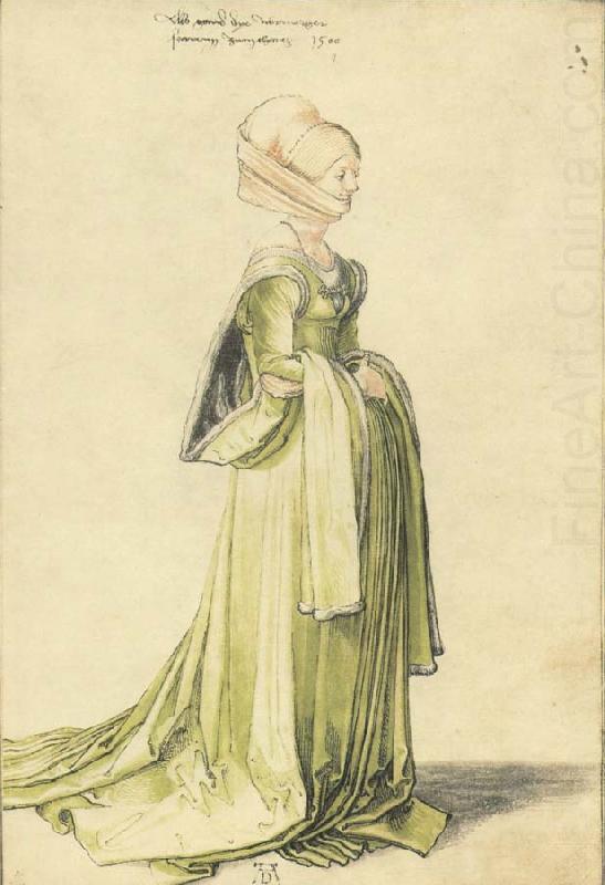 A Nuremberg Lady Dressed to go to a Dance, Albrecht Durer